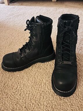 Harley-Davidson Men's Boxbury 7-Inch Black Composite Toe Motorcycle Boots